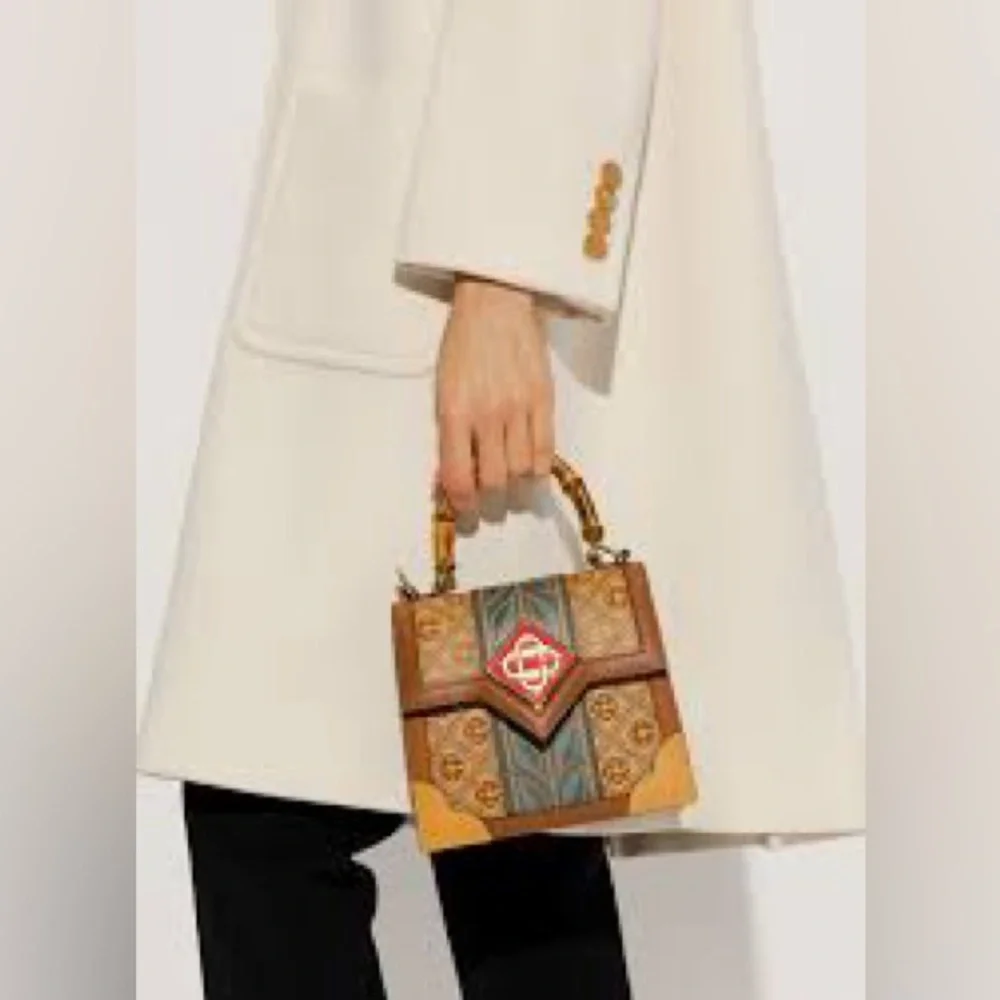 Casablanca Women's Brown
Jeanne Mini Logo Leather Shoulder bag - Picture 5 of 6